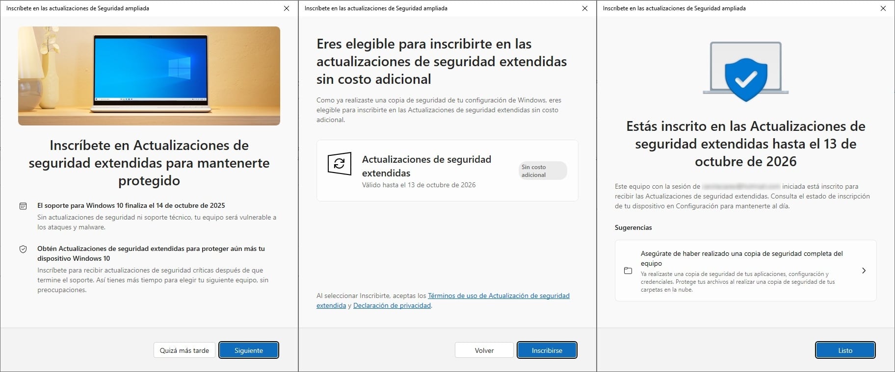 El soporte para Windows 10 llega a su fin, pero podés extender gratis durante un año sus actualizaciones de seguridad