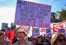 Bajo un sol que no perdonó y más de 30 grados de térmica, los jubilados volvieron a movilizarse este miércoles