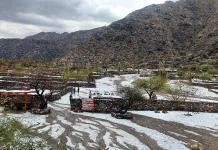 Tucumán Ayer cayó granizo en las Ruinas de Quilmes: “Fue bastante fuerte”