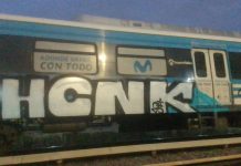 Detuvieron a cinco mexicanos que vinieron a ver el Superclásico por grafitar trenes del Sarmiento: el video