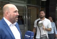 La AFA le entregó el trofeo de “Campeón de Liga” a Rosario Central por ser el equipo que más puntos sumó en la Tabla Anual