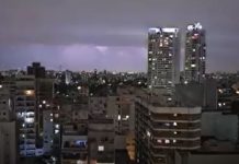 Viento, lluvia y una intensa actividad eléctrica: así comenzó a sentirse la tormenta en el AMBA