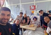 El padre de Pablo Grillo aseguró que está evolucionando “de forma asombrosa”