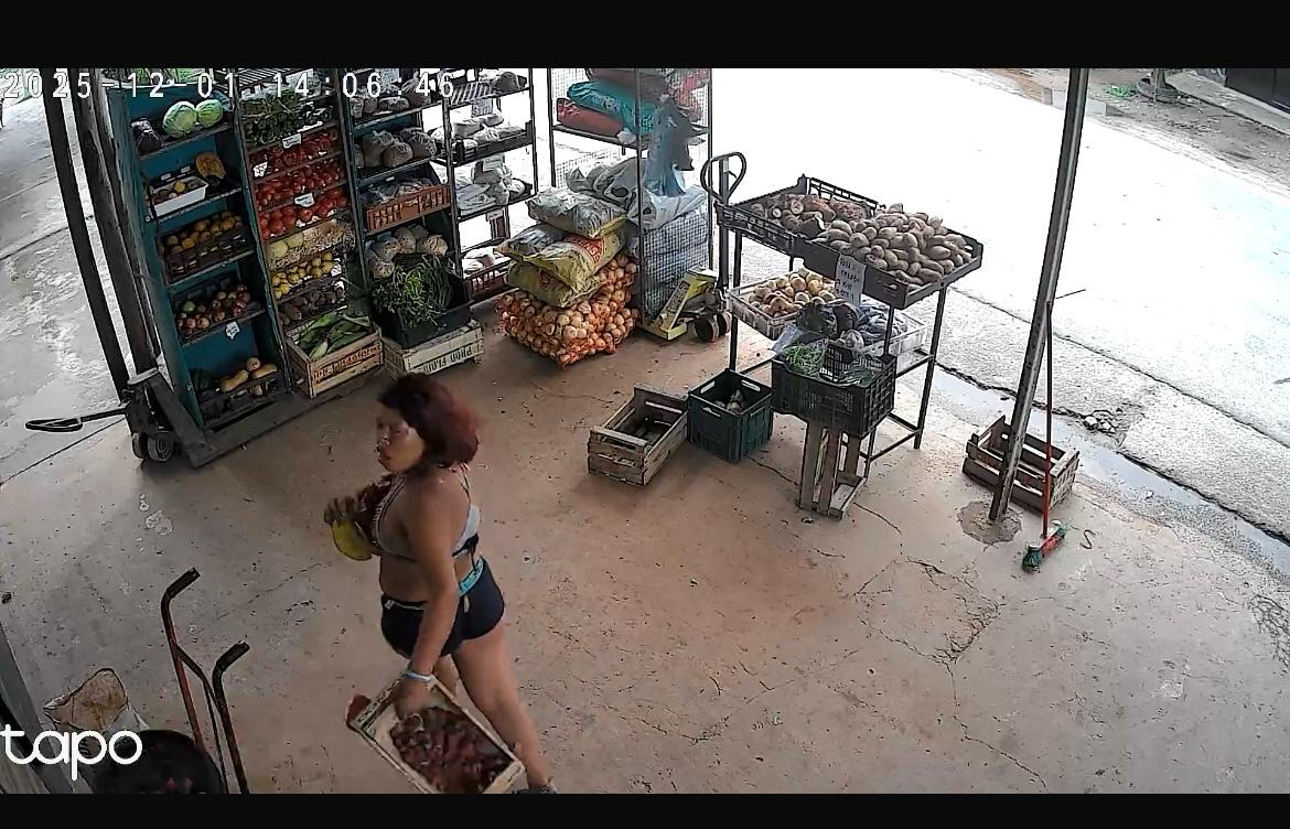 Descontrol en La Plata: una joven atacó a una mujer y destrozó una verdulería en la que buscó refugio