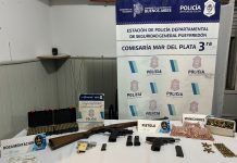 Escuchó tiros en su cuadra, denunció y la Policía encontró un arsenal en la casa de su vecino