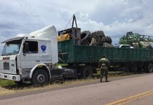 Oculto entre maquinaria agrícola, trasladaban desde Santa Fe a Chile un auto que había sido robado en La Matanza
