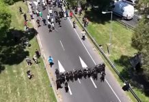 Tensión en una protesta del INTI: la Policía se enfrentó con los manifestantes que pretendían cortar la General Paz