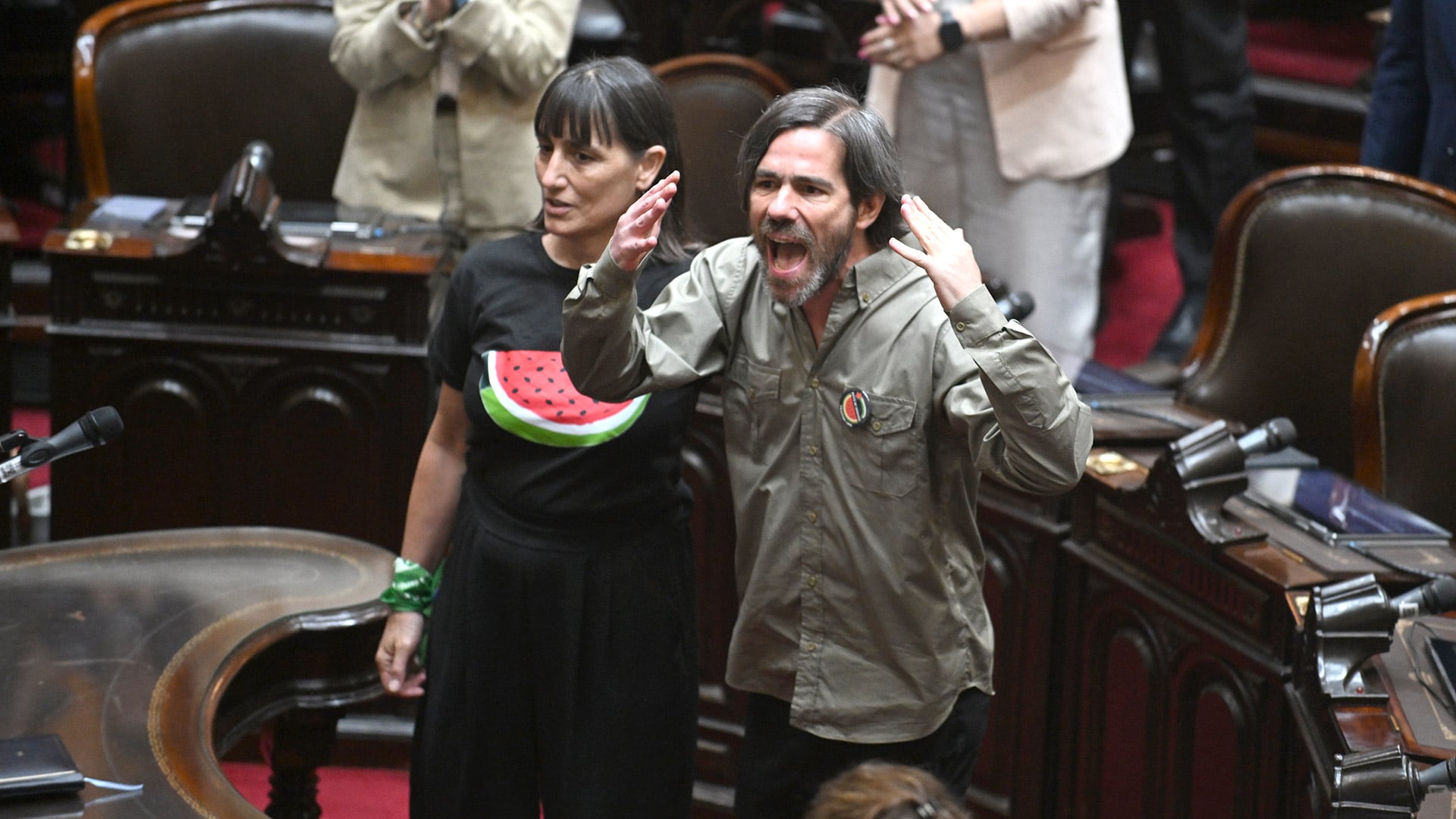 Tensión y gritos Diputados: “La casta tiene miedo”, “Cristina Kirchner libre” y dos gestos repudiables en la jura de legisladores